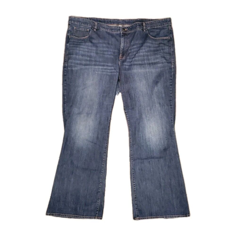 Old Navy 28 Long Tall Plus Size Straight Leg Mid Rise Stretch Medium Wash
